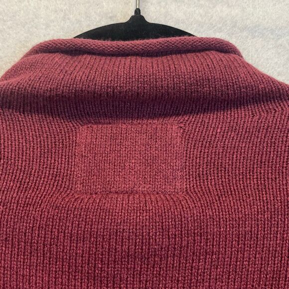 NWT ST. JOHN’S BAY Men’s Sweater L Roll Neck Burgundy Red Classic Fit Soft Knit - Picture 12 of 16